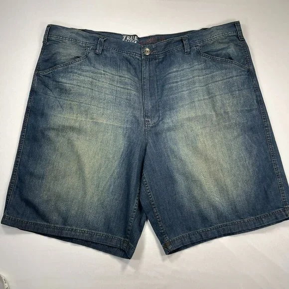 True Nation, Relaxed Fit, Jean Shorts, Big and Tall Size 52, Distressed Jeans - Picture 1 of 5